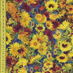 Flowers of the sun joanne Porter für Wilmington Prints sonnenblumen patchworkstoff