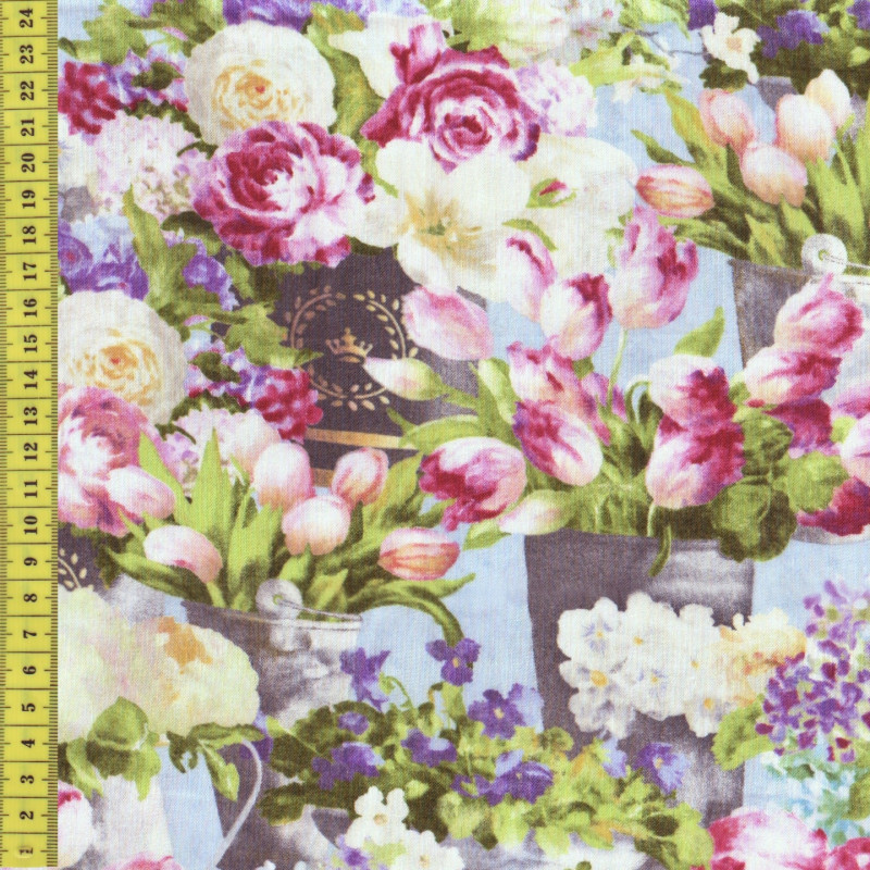 Breath of Spring Frühlingsblumen von Danhui Nai für Wilmington Prints Patchworkstoff