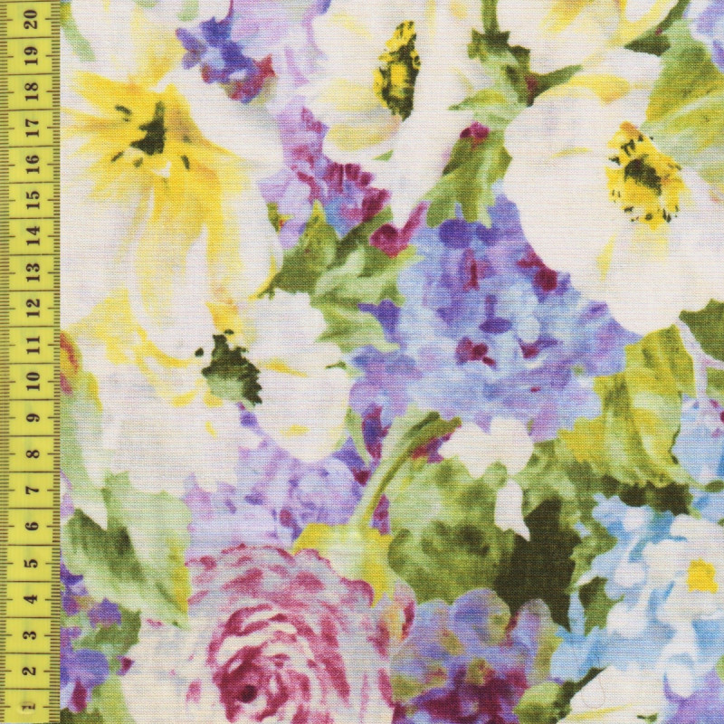 Breath of spring frühlingsblumen wie ein maler monet danhui nai for wilmington prints patchworkstoff