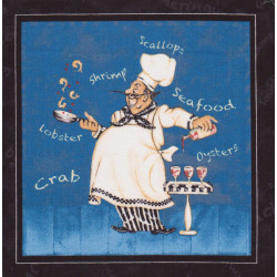 The daily Special Stephanie Marrot für Wilmington Prints Seafood Koch Meeresfrüchte Panel Kochen