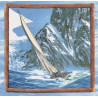 Wind and Waves Douglas Laird Wilmington Prints Segelschiff Panel PAtchworkstoff