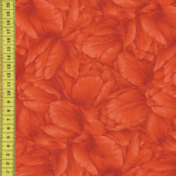 Kona Bay Floral Legacy Tulpenköpfe orangene Blütenblätter Basic Patchworkstoff
