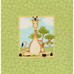 zoe the giraffe world of susybee for hamil textiles patchworkstoff grün