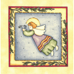 Nativity Dianna Marcum Weihnachtspanel Patchworkstoff -Engel mit Taube