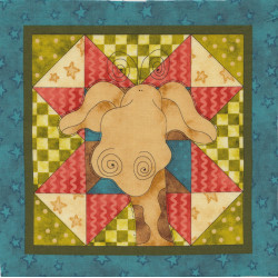 Baby & me Giraffe Panel Quiltblock Leanne Anderson für Henry Glass Patchworkstoff Kinder