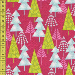 hip holiday weihnachtsbäume auf rot josephine kimberling für blend patchworkstoff weihnachten