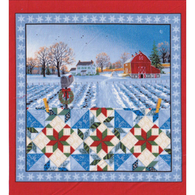 Christmas Quilts Quiltscapes Weihnachten Panel Elizabeth Studios Patchworkstoff