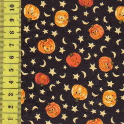 kleine Kürbisse Harvest Moon von Northcott Patchworkstoff Halloween