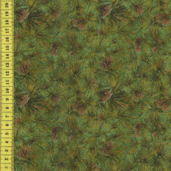 Majestic wings Kiefernnadeln Pine Cones Patchworkstoff SSI South Sea Imports