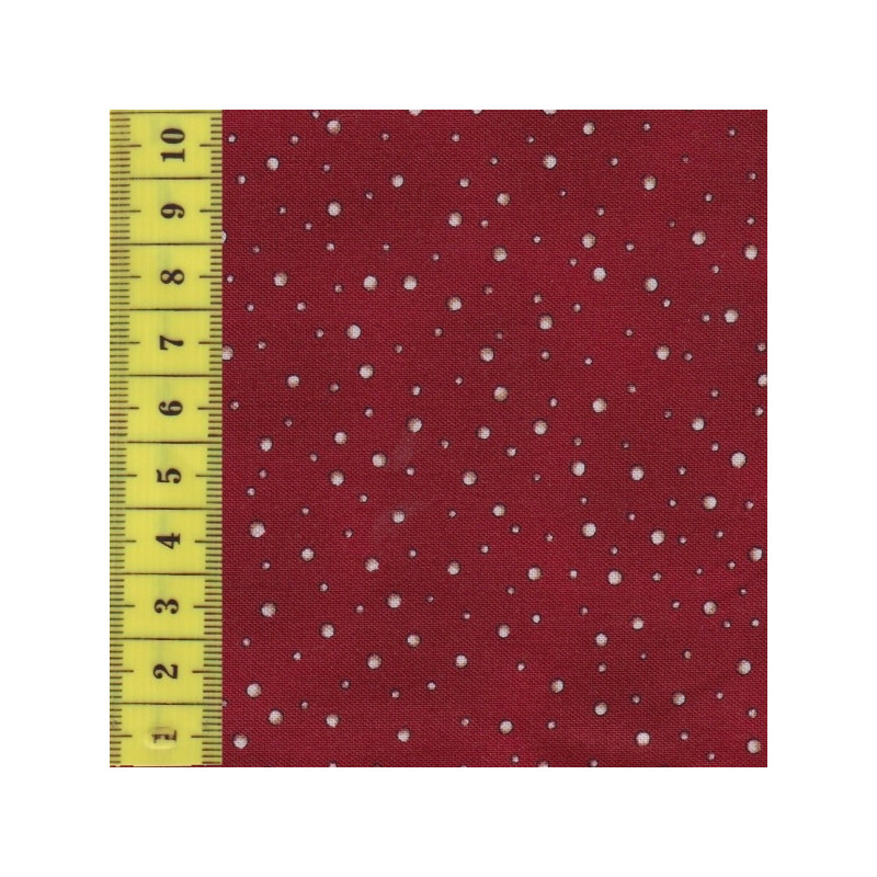 4513-401 stof quilters basic schneeflocken auf rot Patchworkstoff