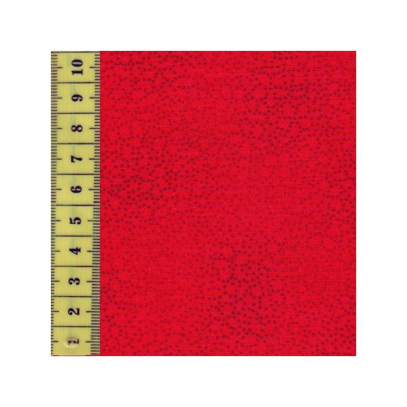 Quilters basic leuchtendes rot mit kleinen gepunkteten Kringels Stof patchworkstoff