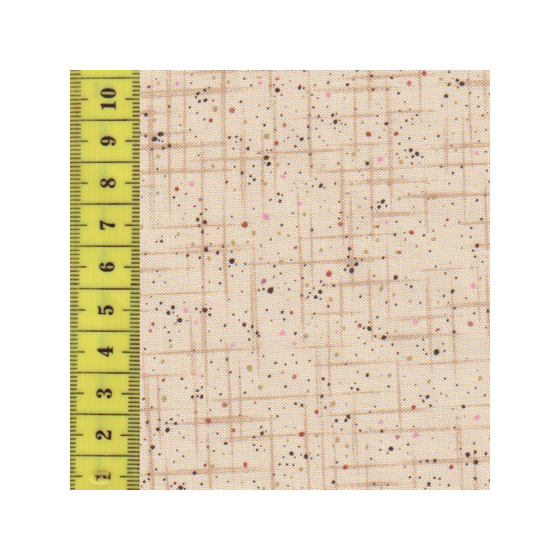 4514-409 quilters basic dusty beiges gitter stof patchworkstoff